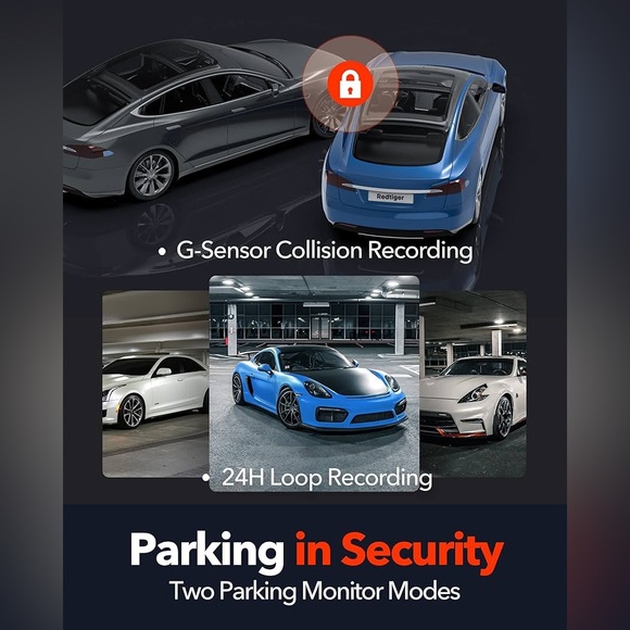 REDTIGER F7N 4K Dual Dash Cam with 64GB Card - Picture 6 of 6